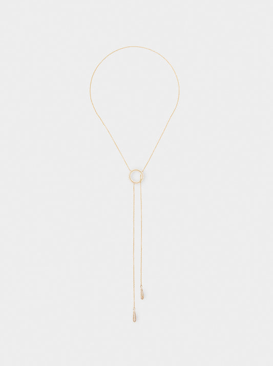 Necklace With Hoop And Zirconia Stones
