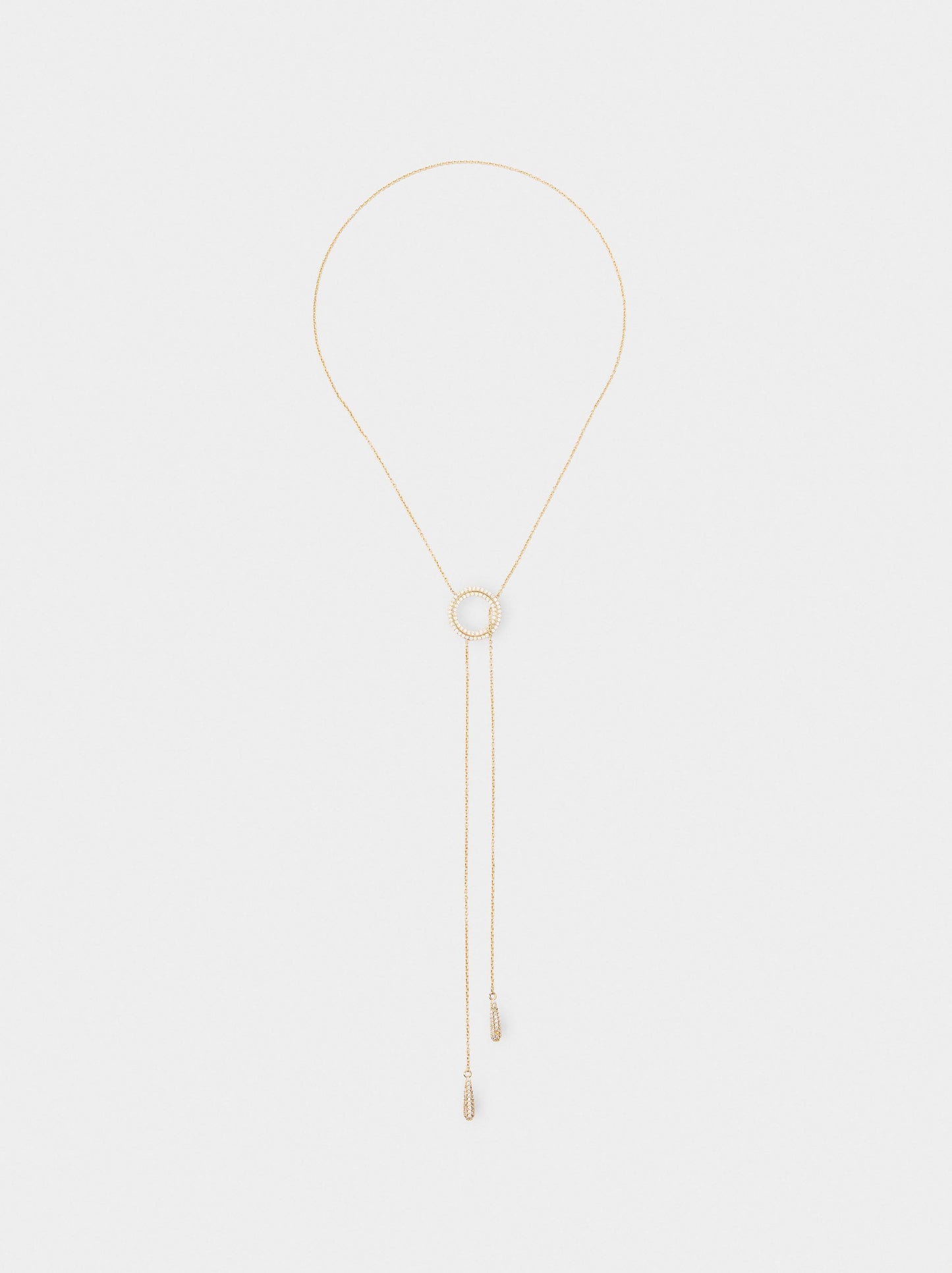 Necklace With Hoop And Zirconia Stones