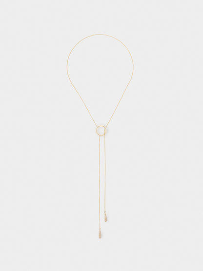 Necklace With Hoop And Zirconia Stones
