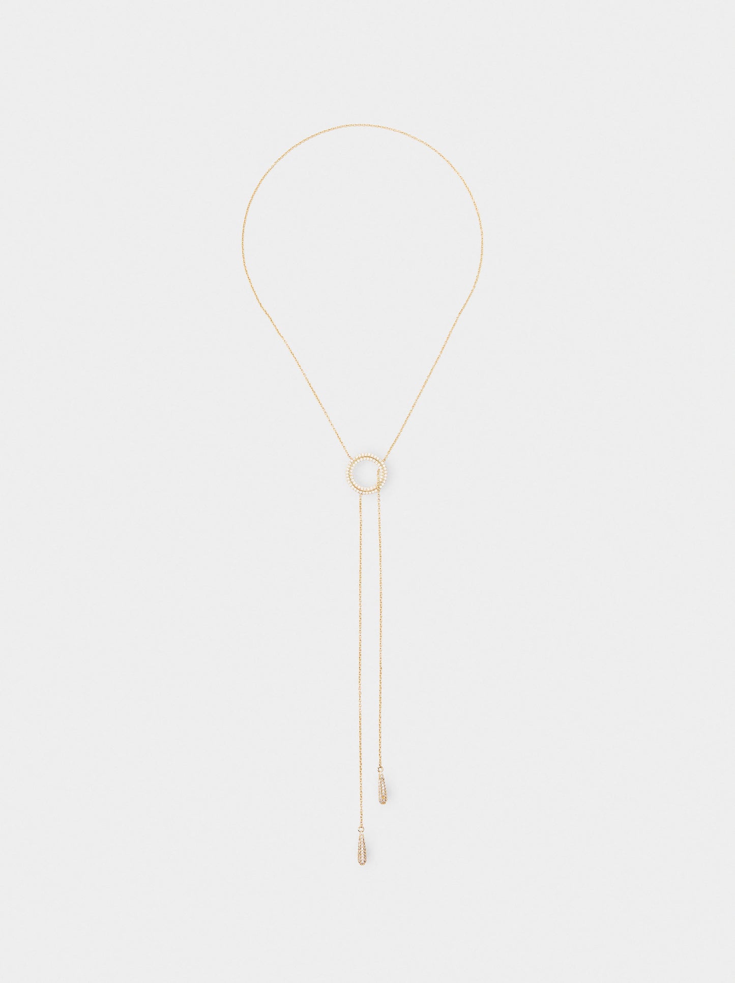 Necklace With Hoop And Zirconia Stones