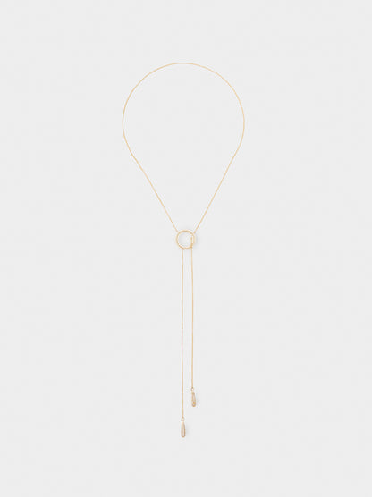 Necklace With Hoop And Zirconia Stones