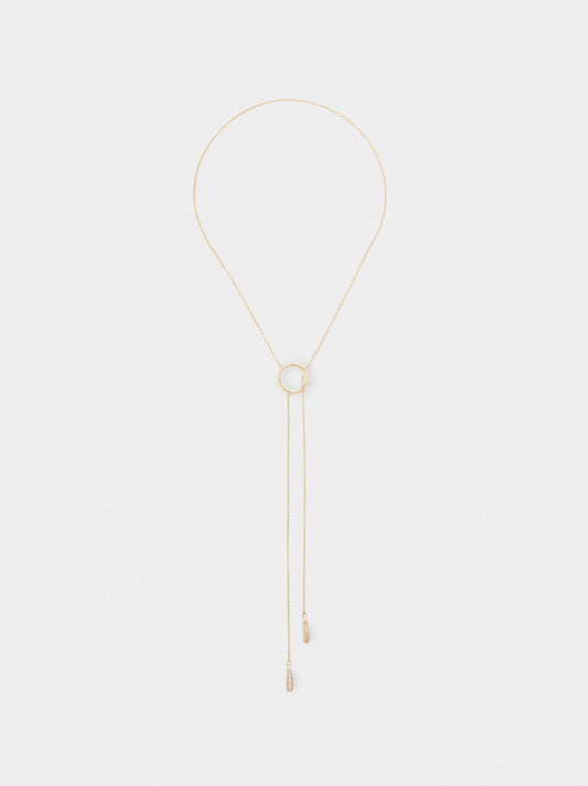 Necklace With Hoop And Zirconia Stones