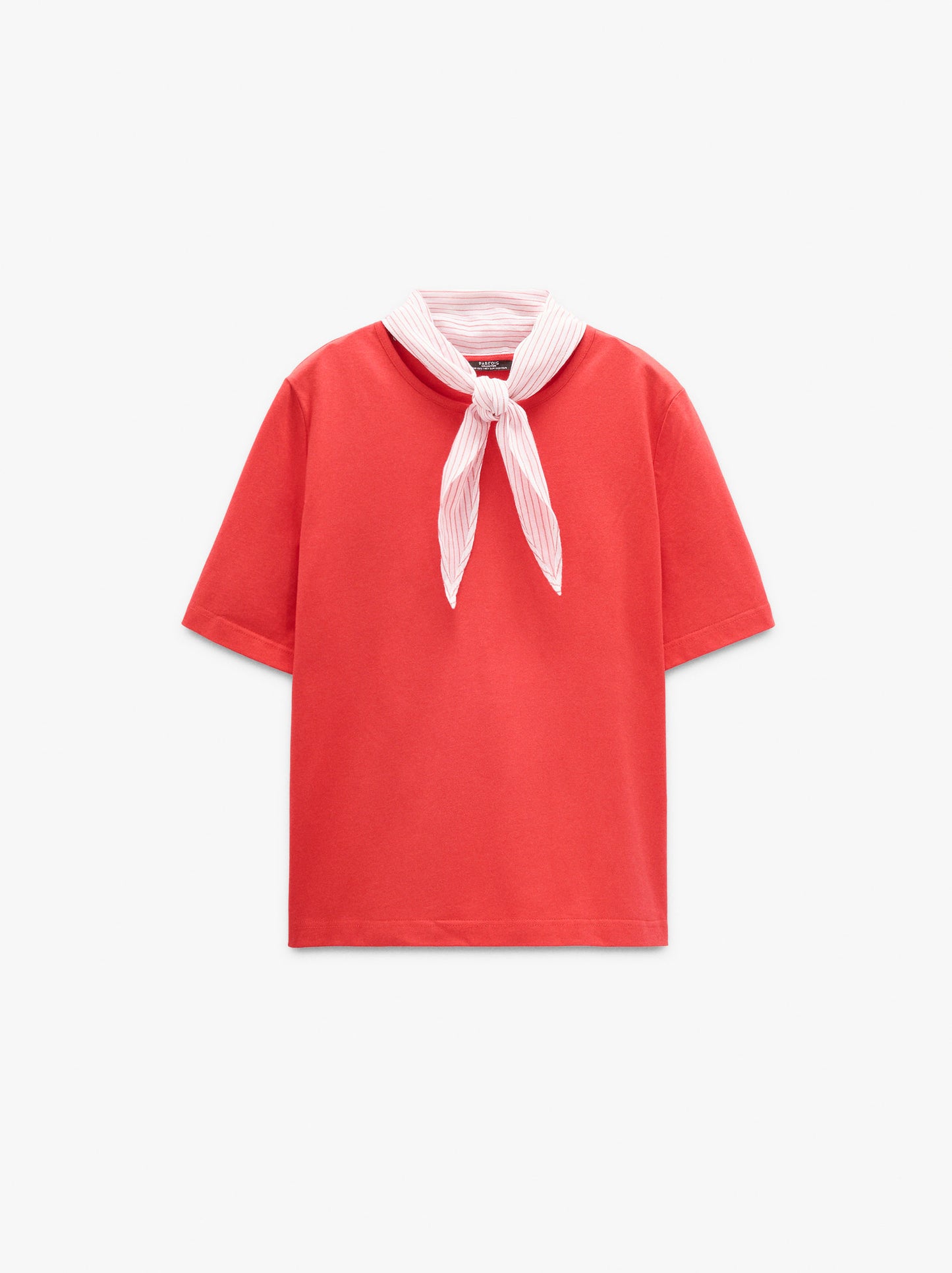 Cotton T-Shirt With Scarf