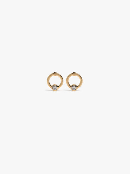 Hoop Earrings With Zirconia