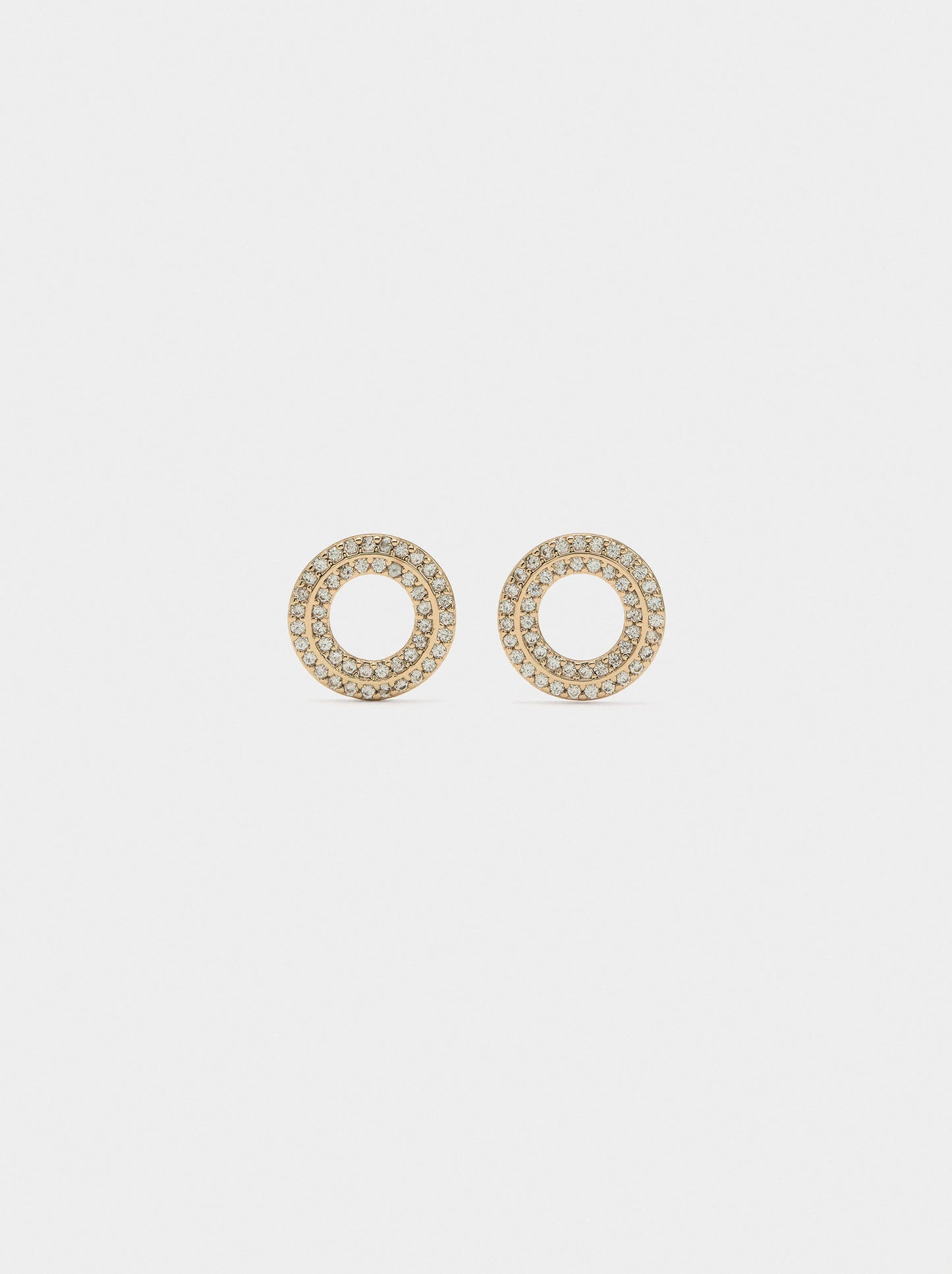 Hoop Earrings With Zirconia