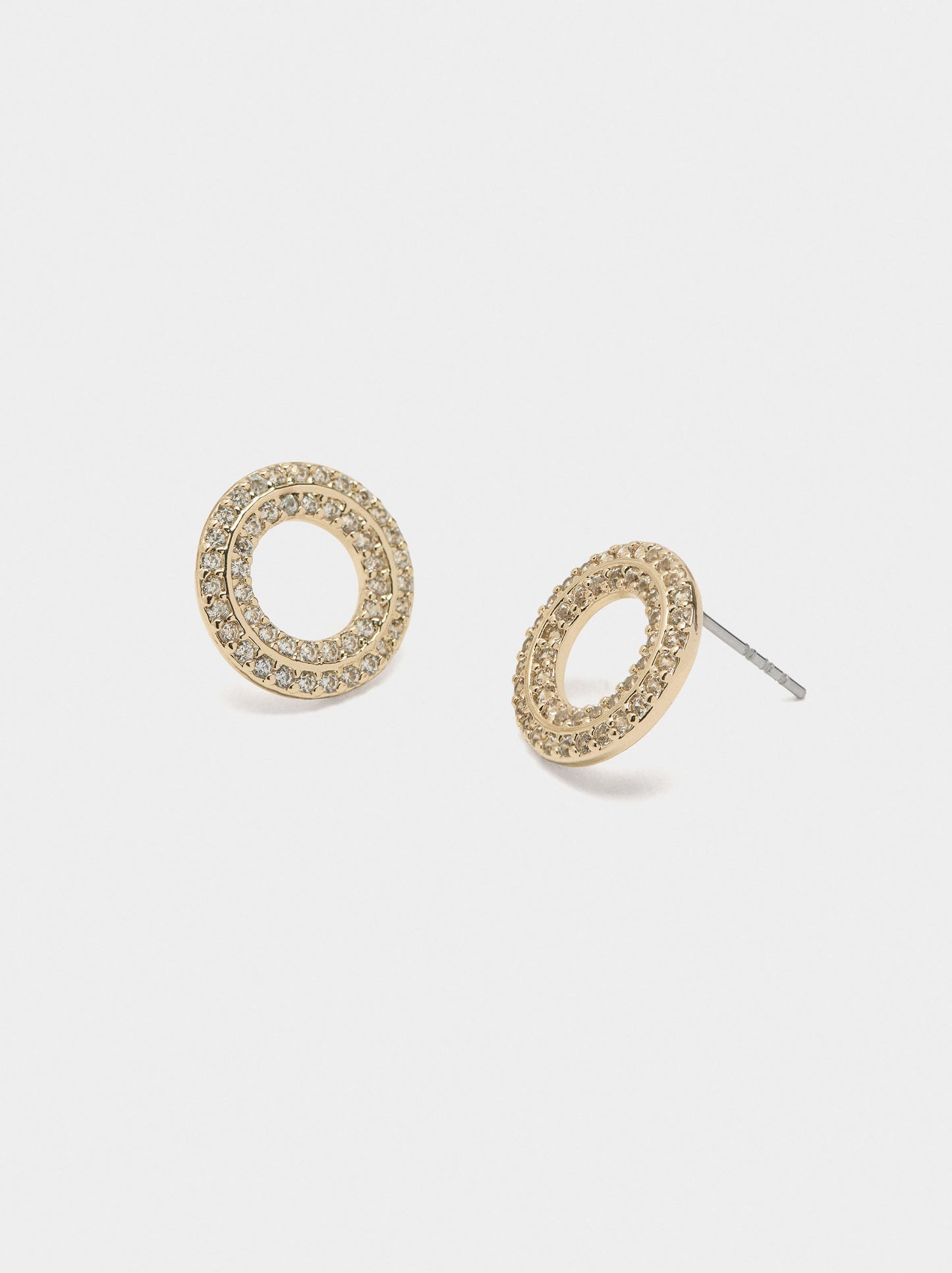 Hoop Earrings With Zirconia