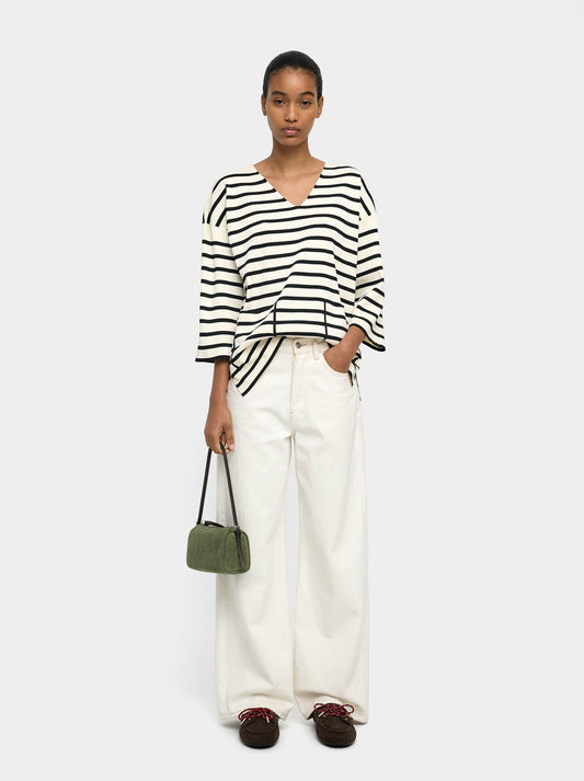 Knit Sweater With Stripes