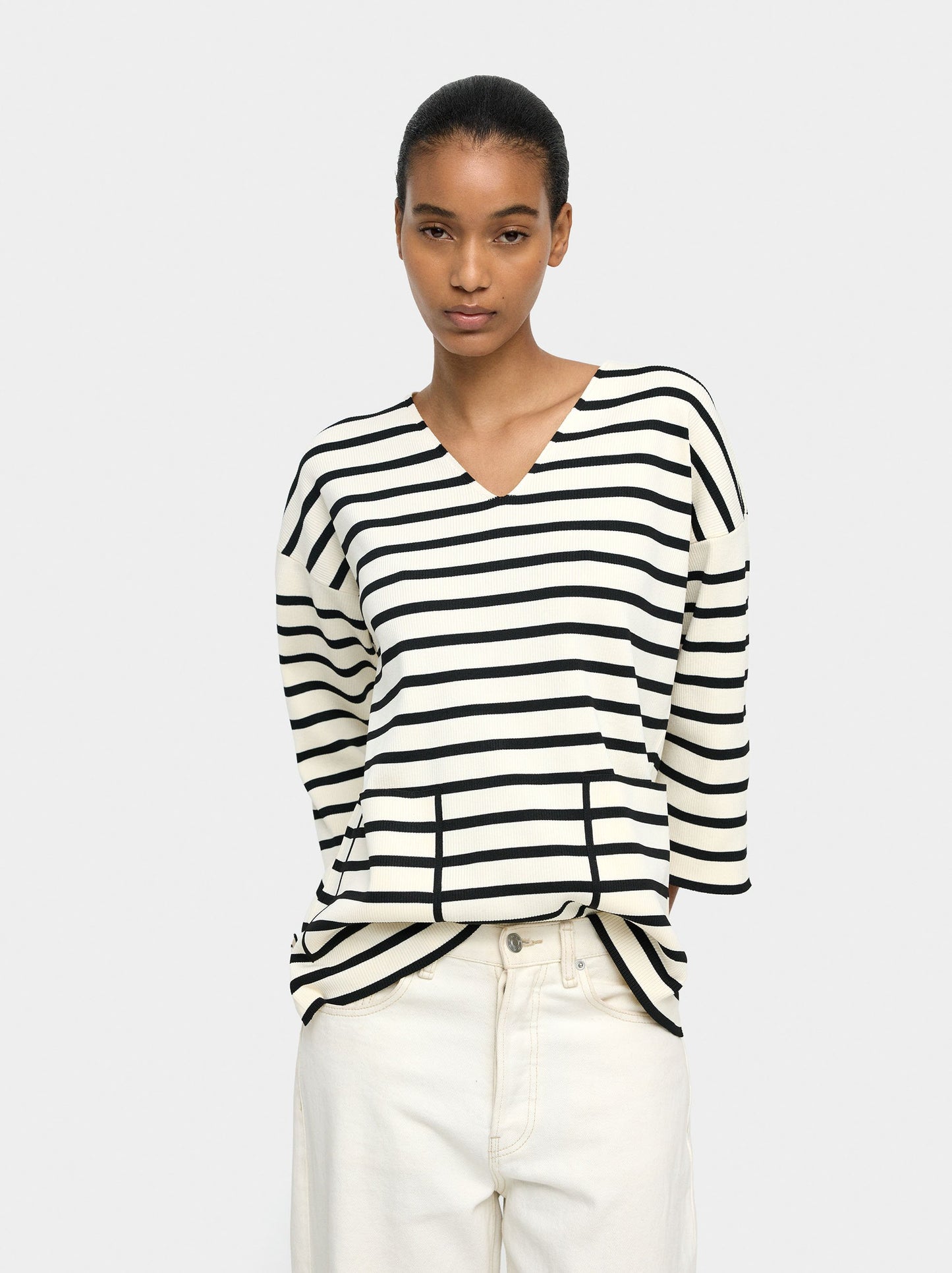 Knit Sweater With Stripes