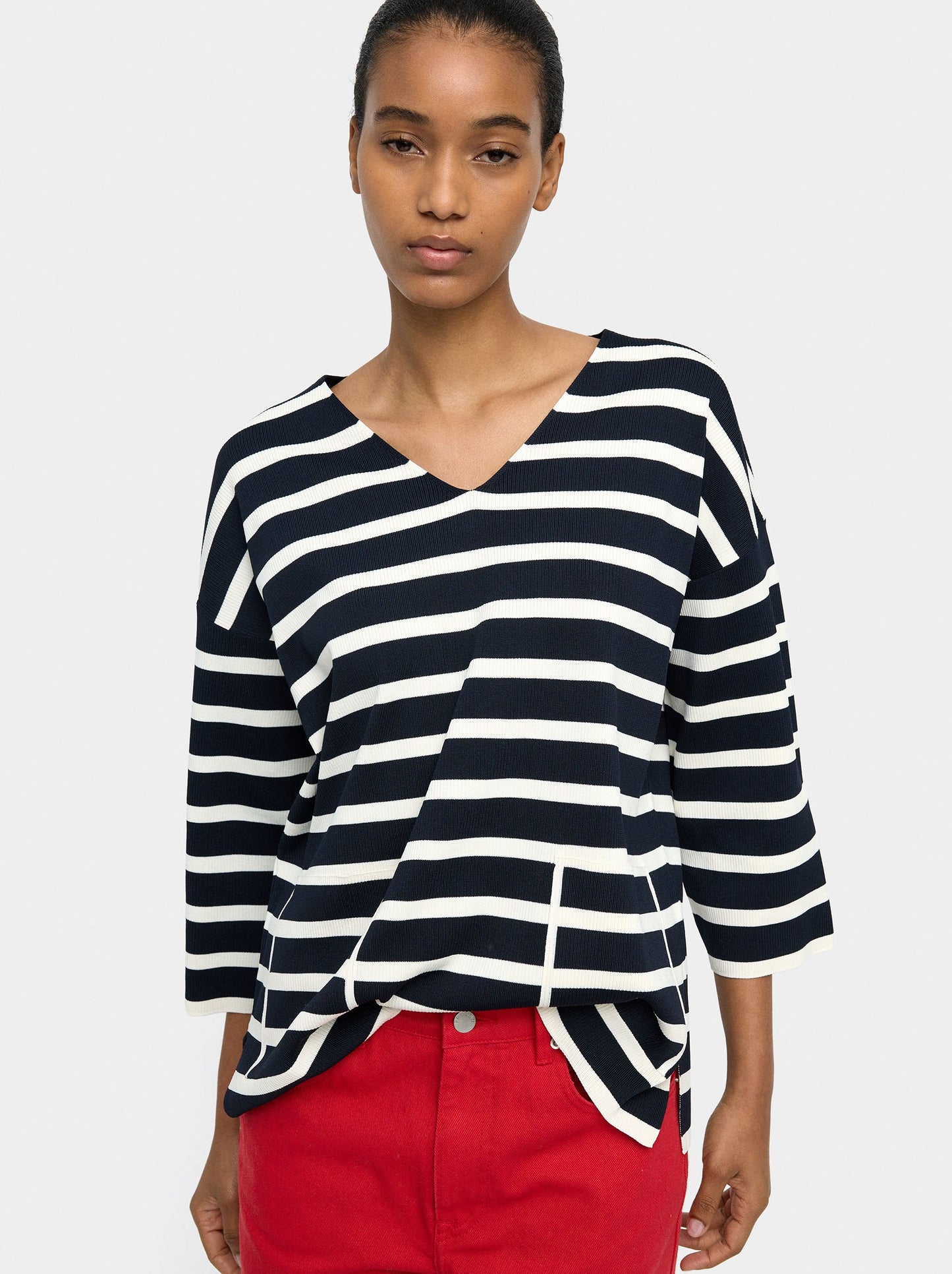 Knit Sweater With Stripes