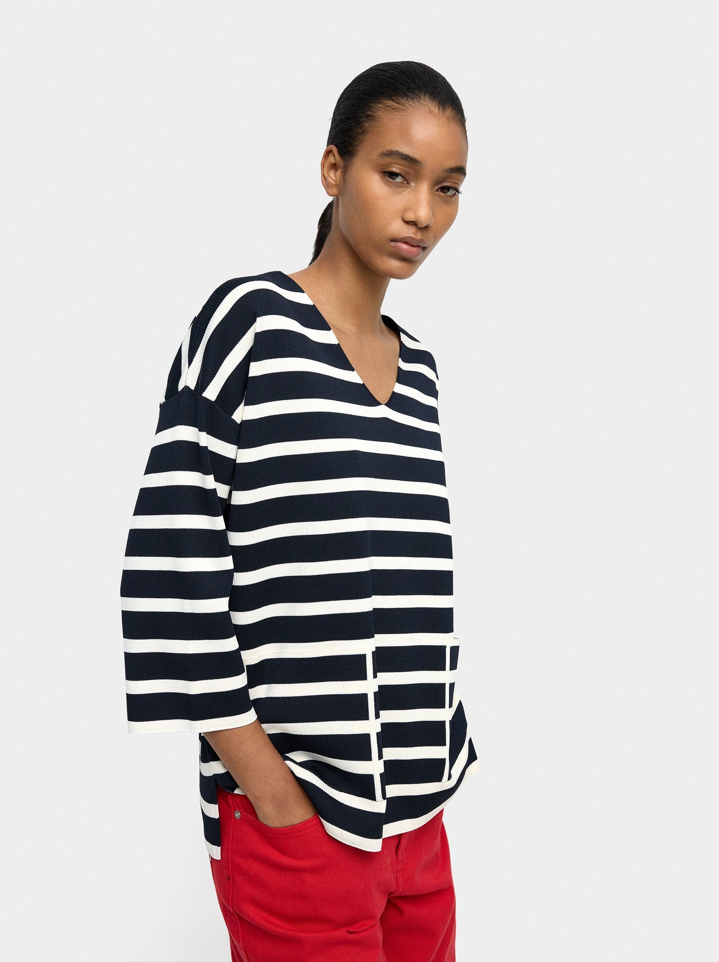 Knit Sweater With Stripes