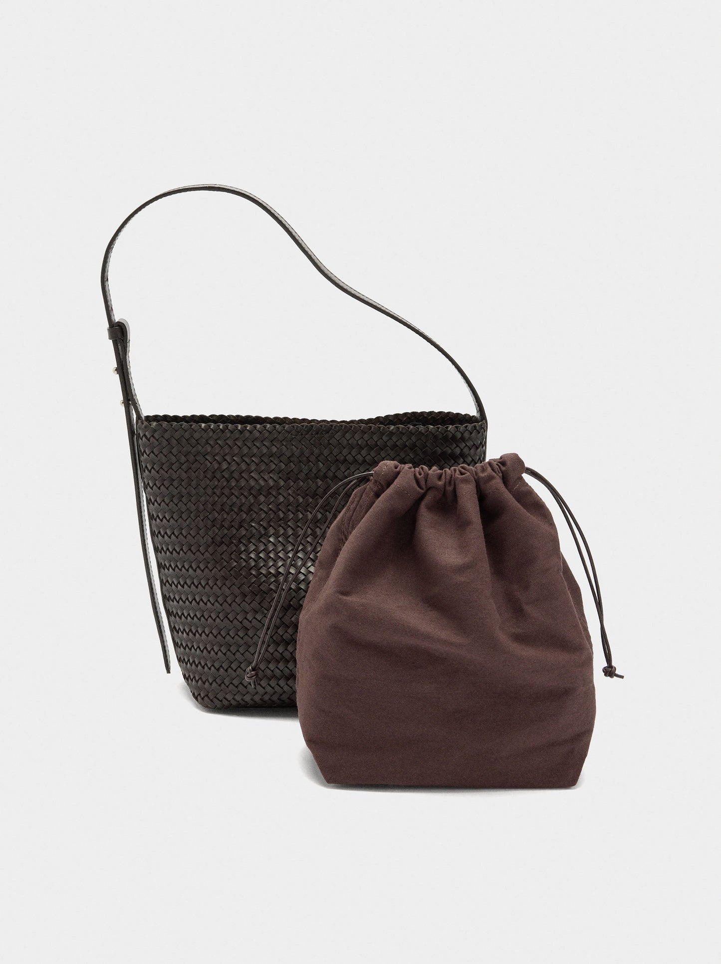 Shoulder Bag With Braided Leather