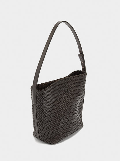 Shoulder Bag With Braided Leather
