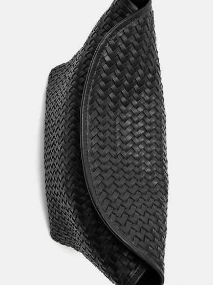 Shoulder Bag With Braided Leather