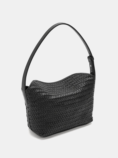 Shoulder Bag With Braided Leather