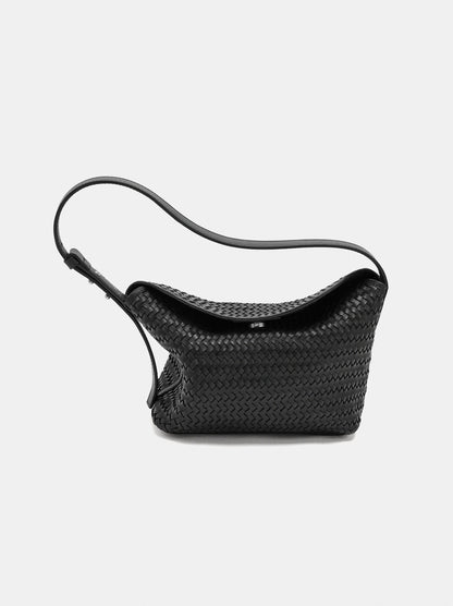 Shoulder Bag With Braided Leather