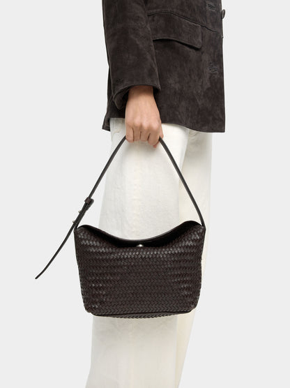 Shoulder Bag With Braided Leather