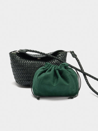 Braided Leather Crossbody Bag