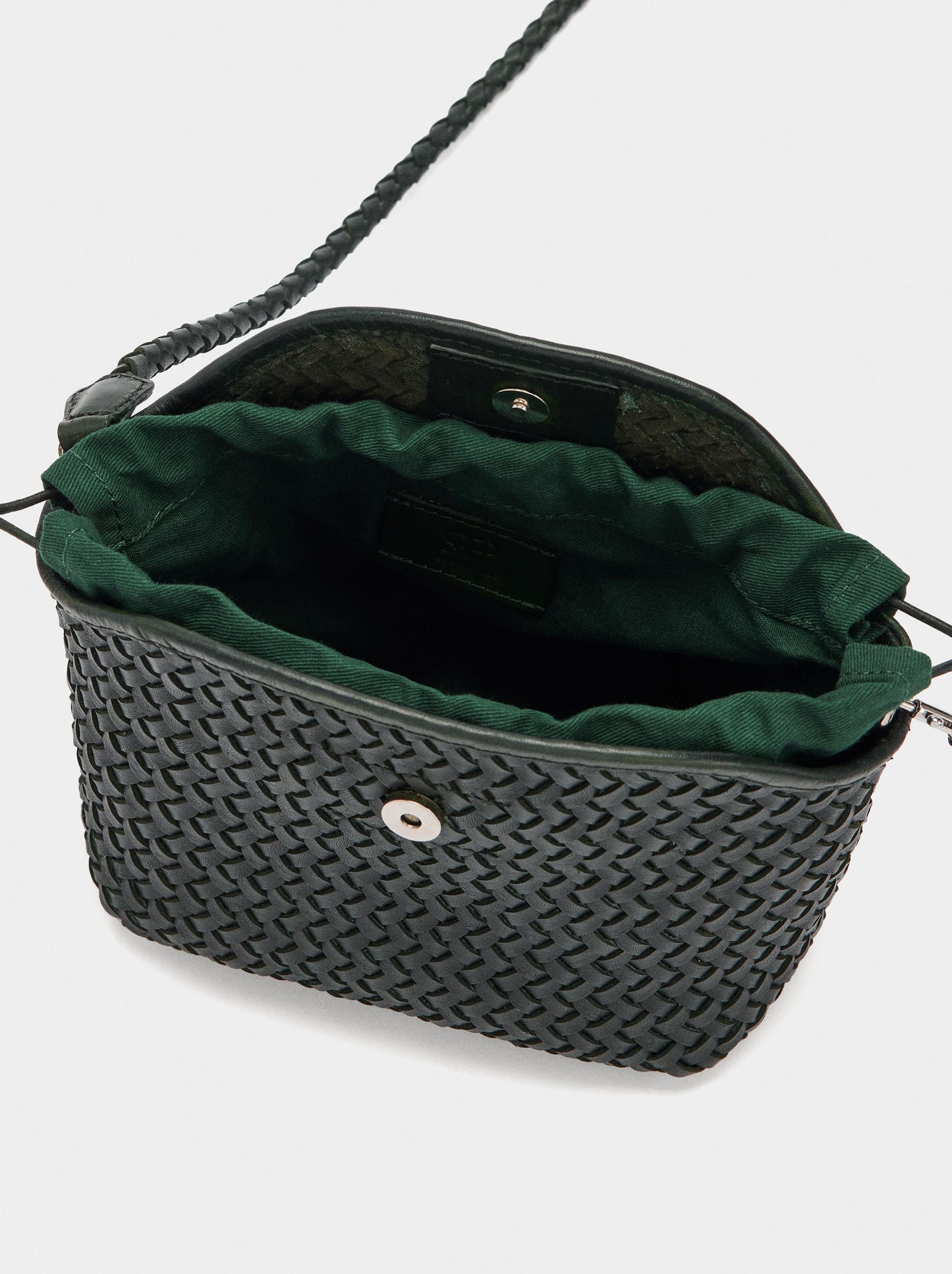 Braided Leather Crossbody Bag