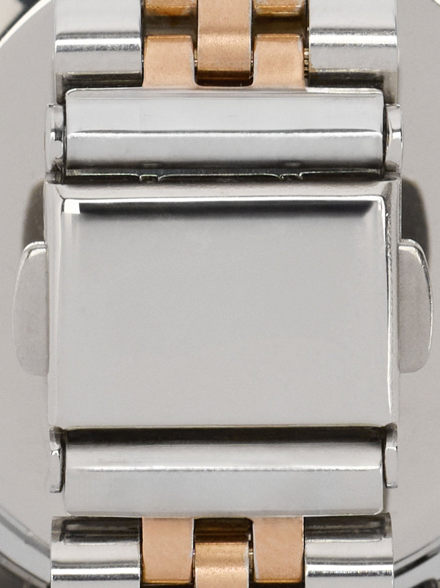 Round Bicolor Watch With Steel Bracelet