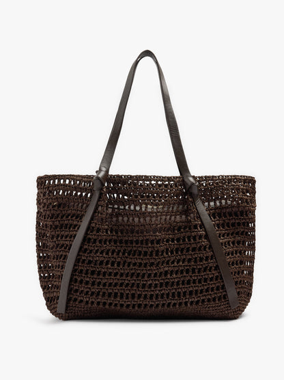 Shopper Bag With Straw Effect With Removable Bag
