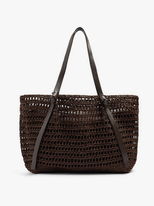 Shopper Bag With Straw Effect With Removable Bag
