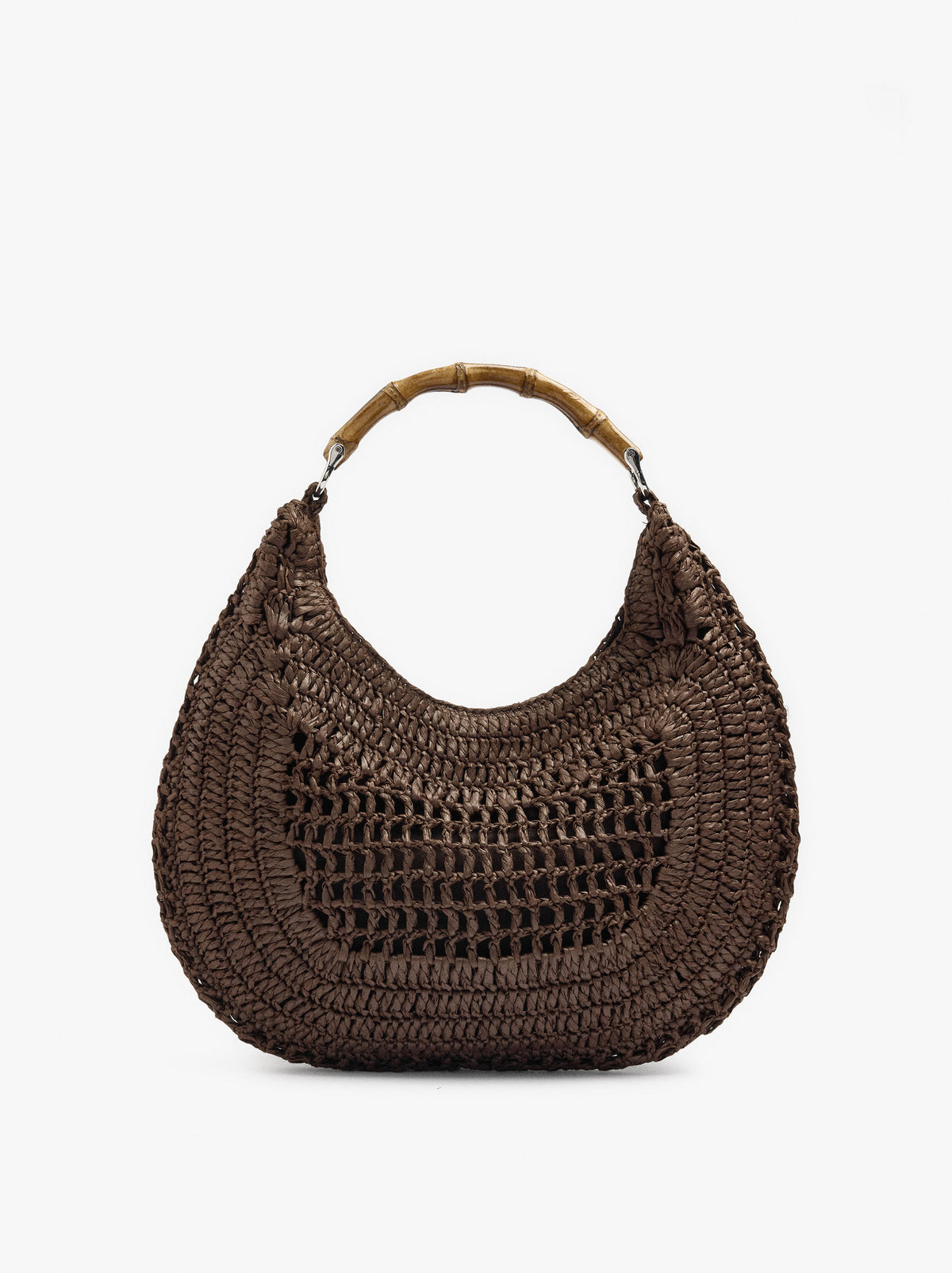 Hobo Bag Paper Straw With Bamboo