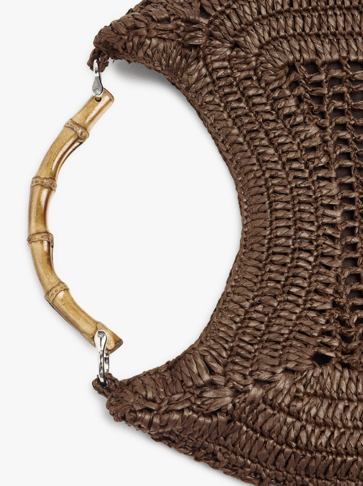 Hobo Bag Paper Straw With Bamboo