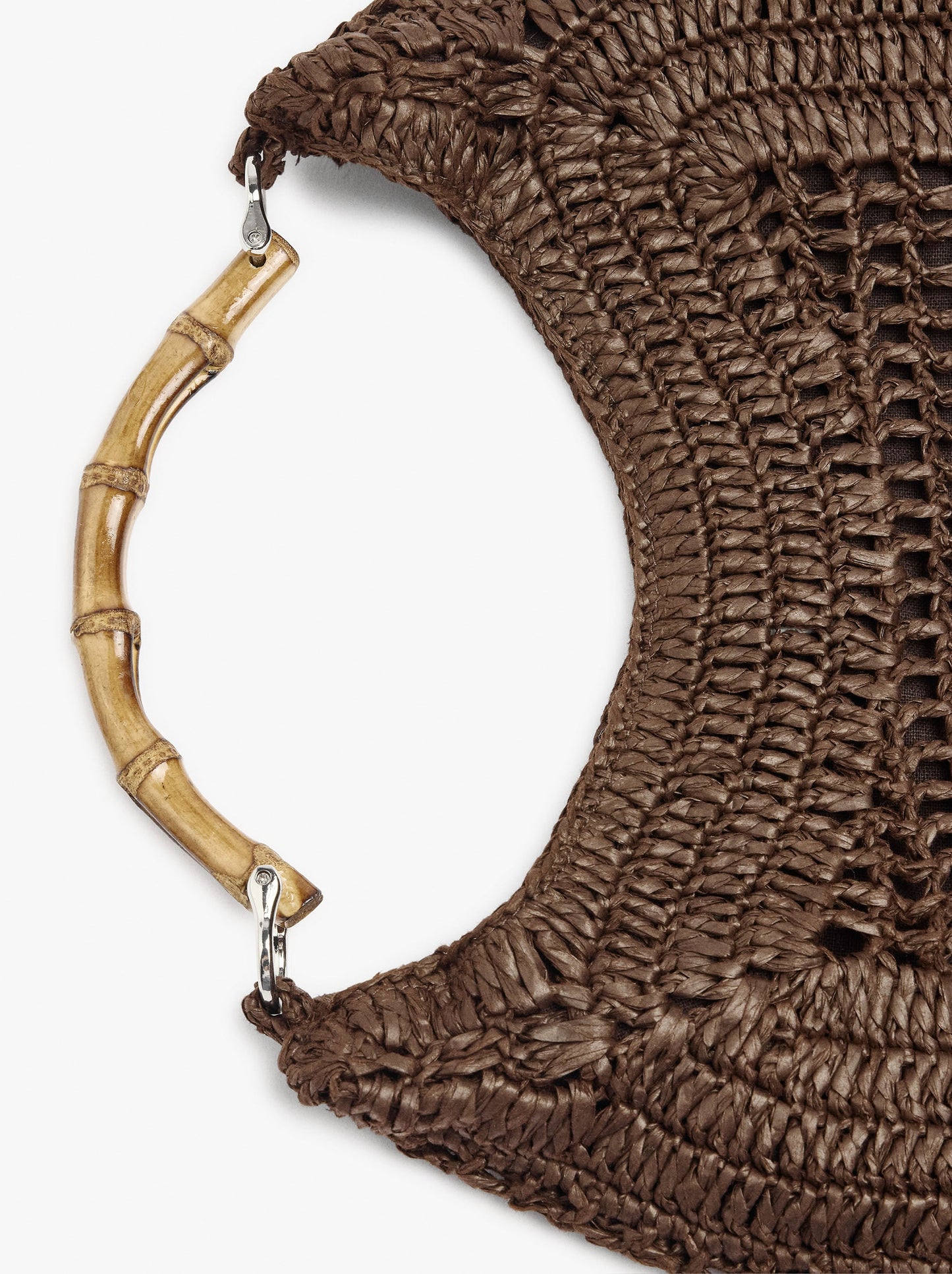 Hobo Bag Paper Straw With Bamboo