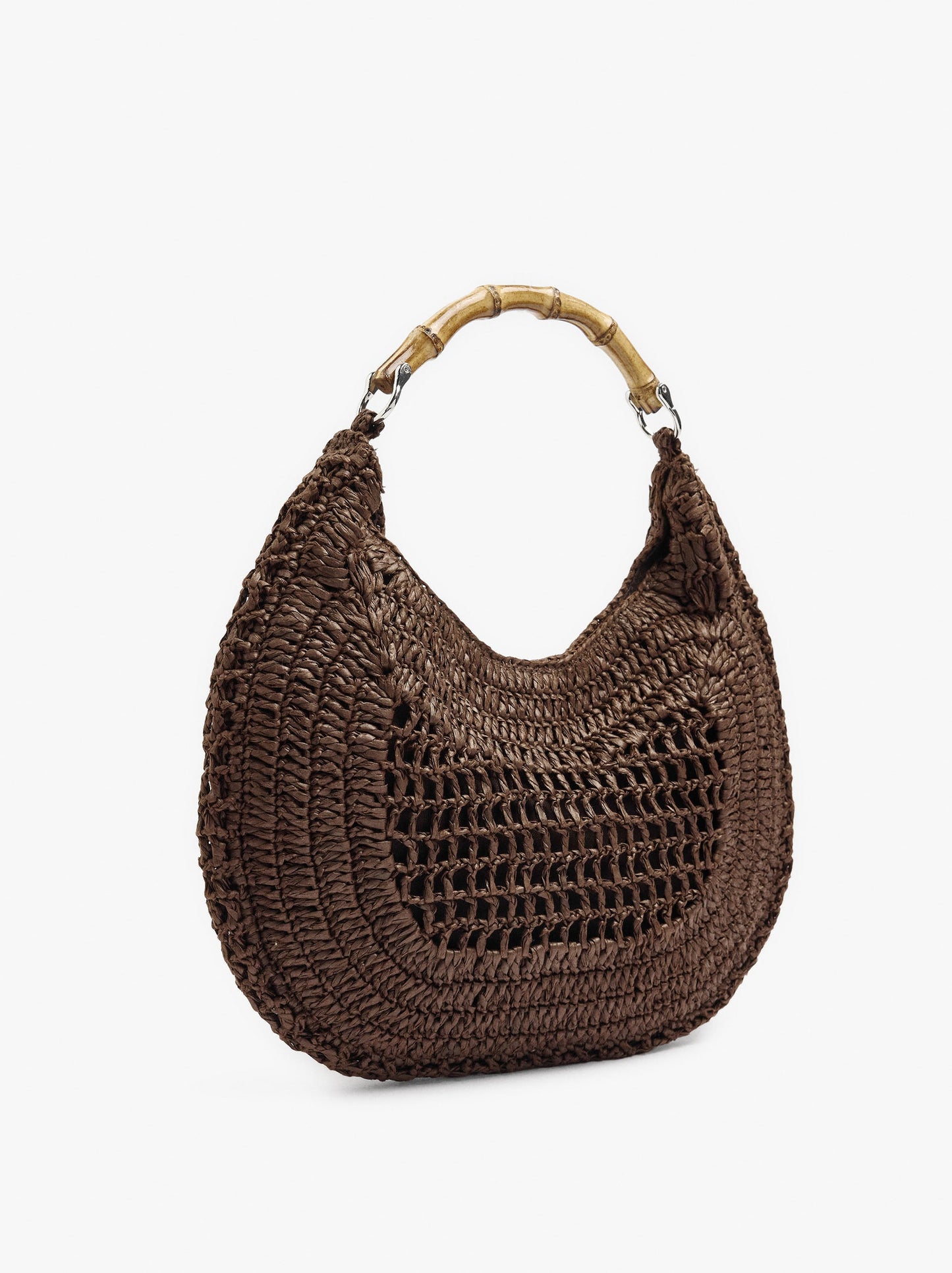 Hobo Bag Paper Straw With Bamboo
