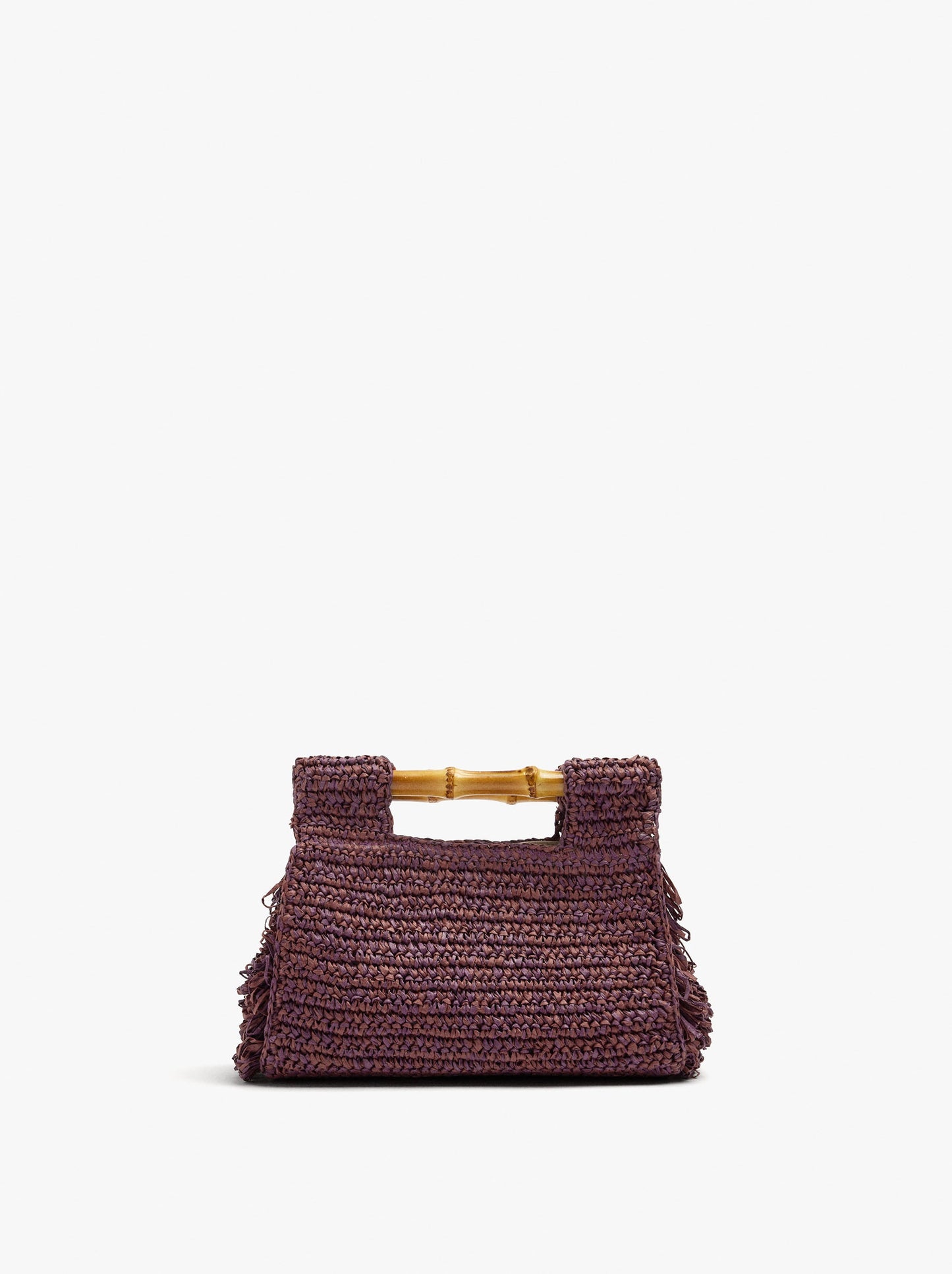 Square Handbag With Paper Straw Effect