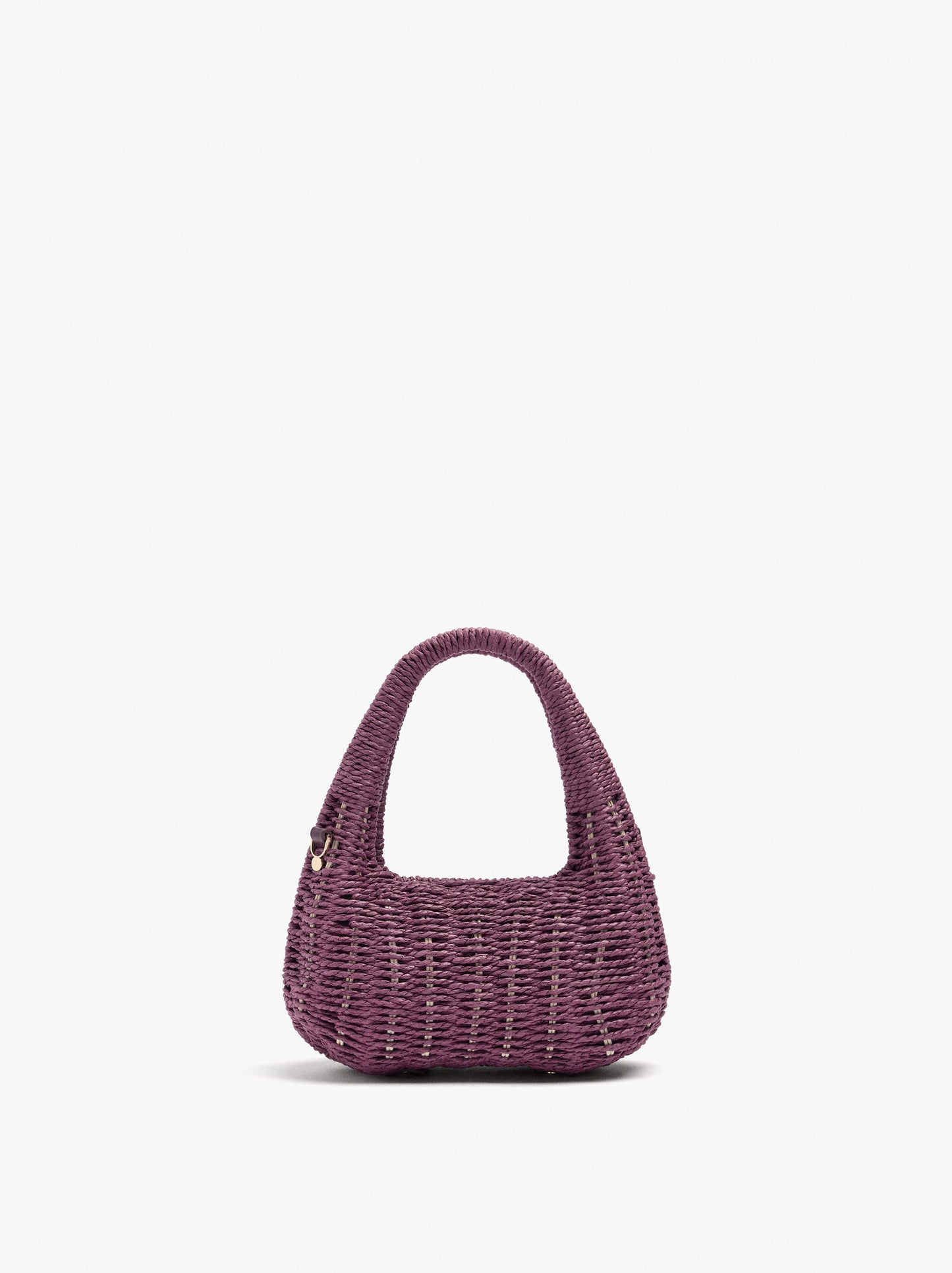 Rigid Handbag With Paper Straw Effect