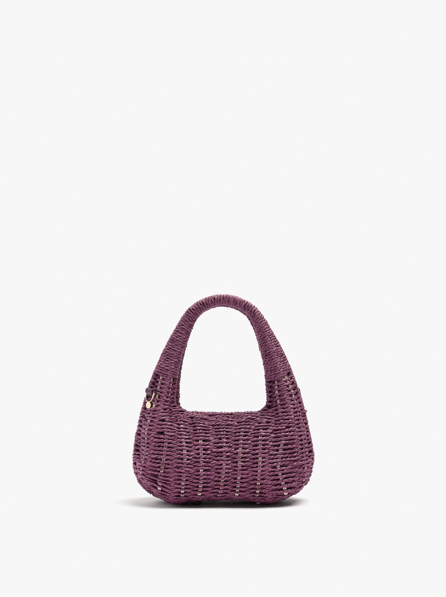Rigid Handbag With Paper Straw Effect