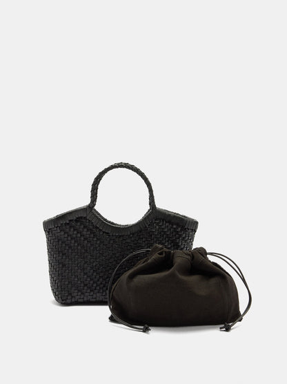 Tote Bag With Braided Leather
