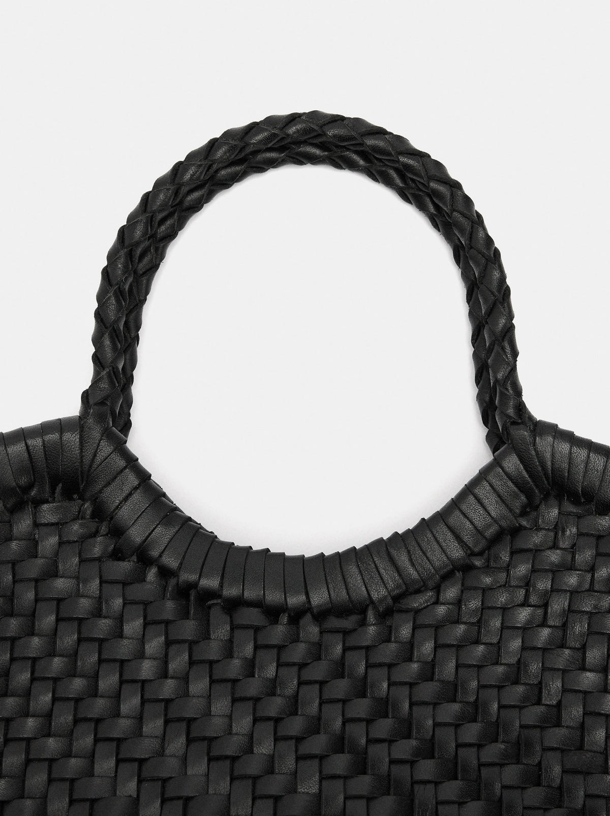 Tote Bag With Braided Leather