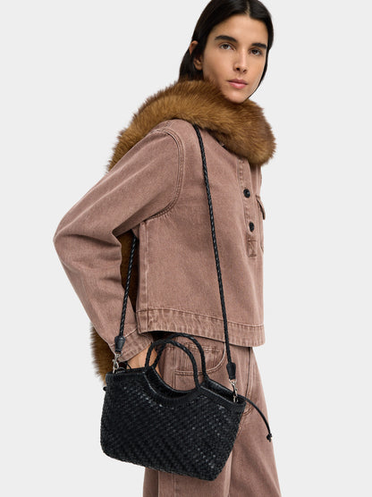 Tote Bag With Braided Leather