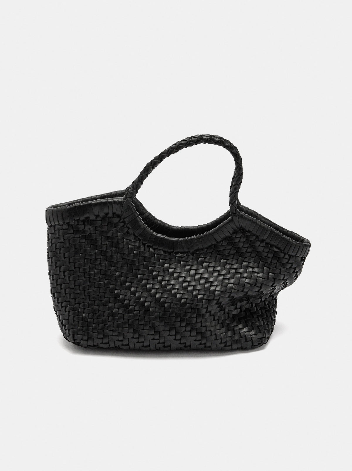 Tote Bag With Braided Leather
