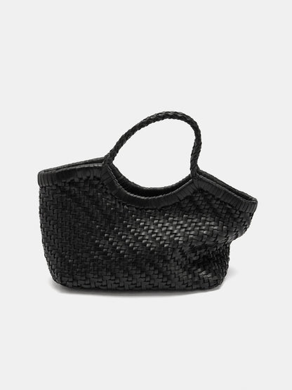 Tote Bag With Braided Leather