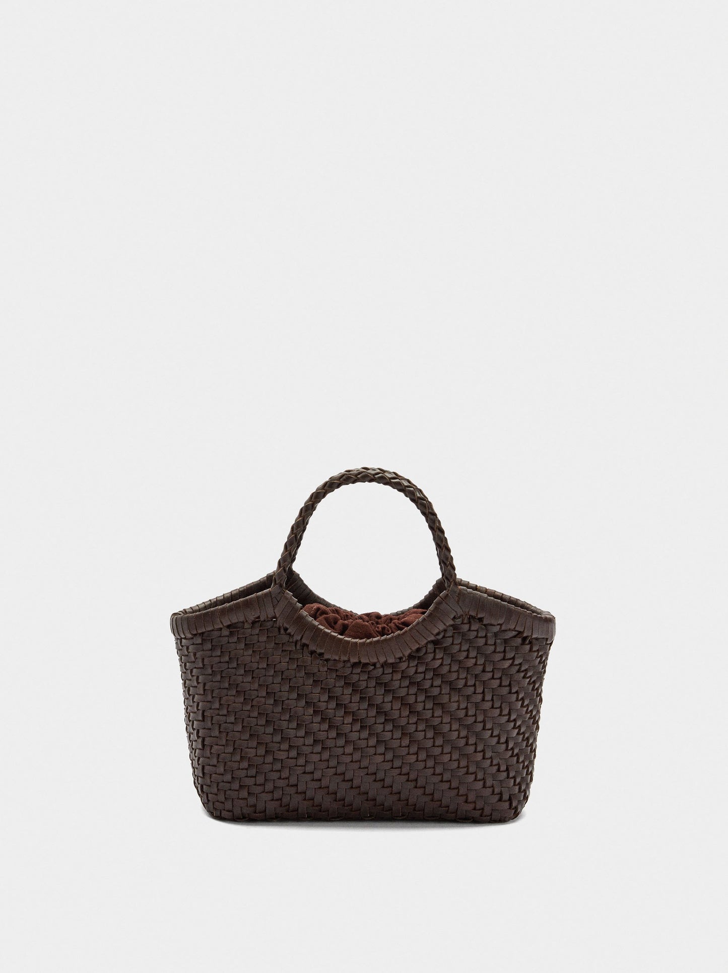 Tote Bag With Braided Leather