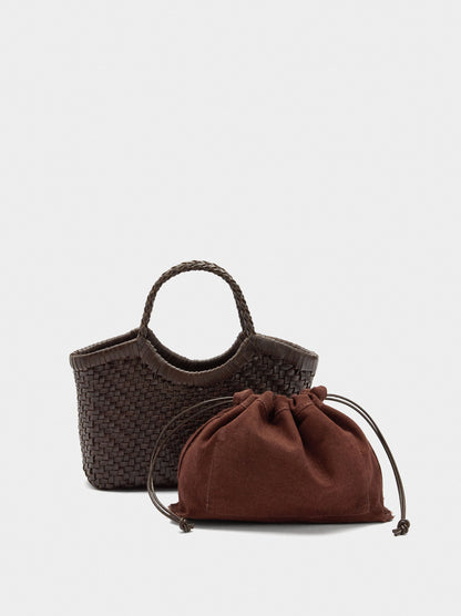 Tote Bag With Braided Leather