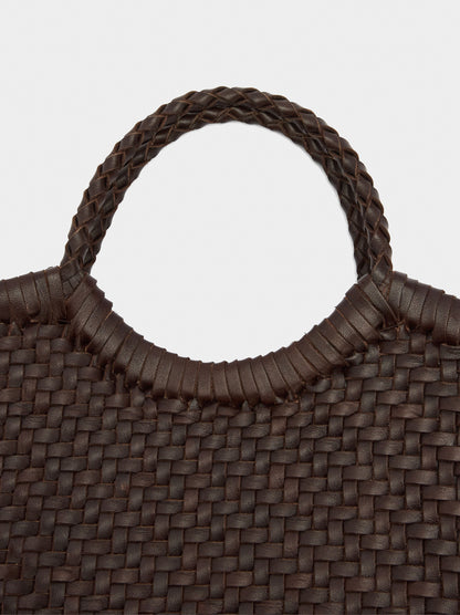 Tote Bag With Braided Leather