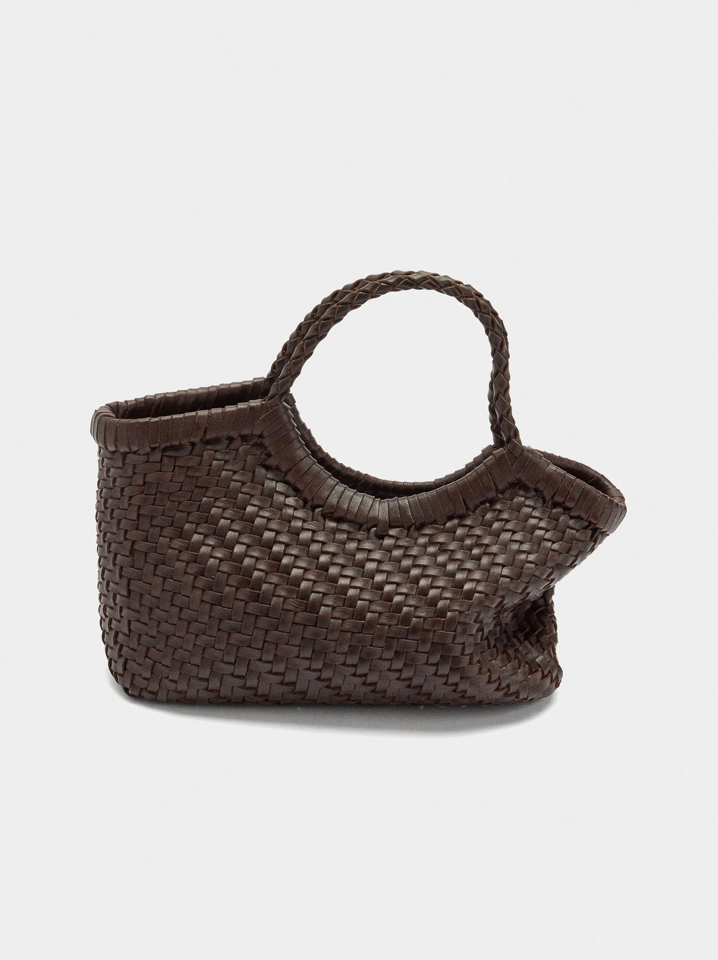 Tote Bag With Braided Leather