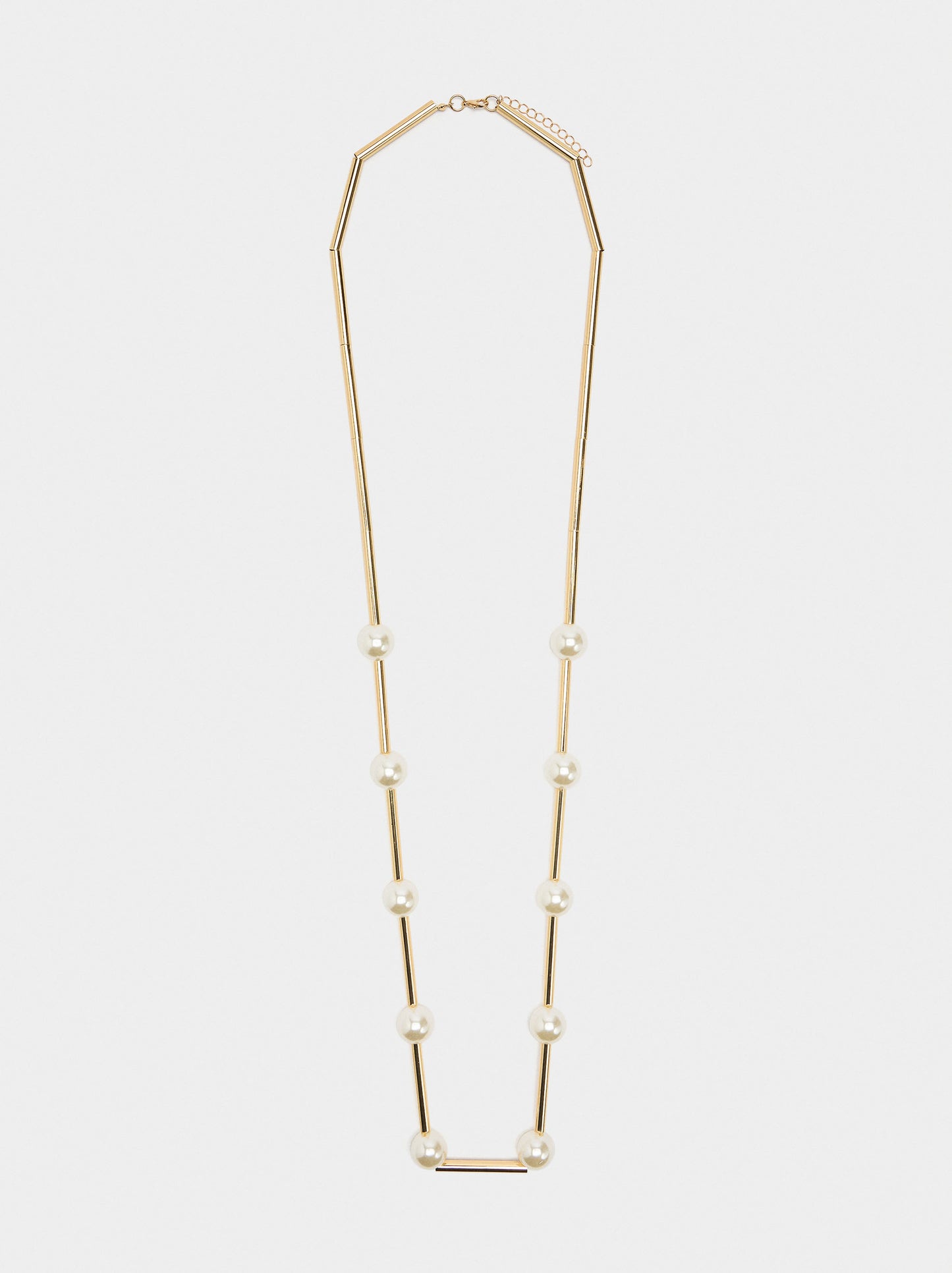 Long Necklace With Pearls