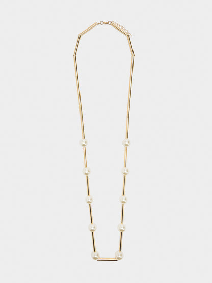 Long Necklace With Pearls
