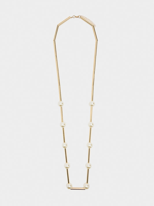 Long Necklace With Pearls