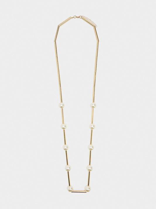 Long Necklace With Pearls