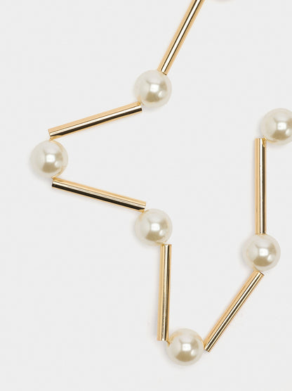 Long Necklace With Pearls