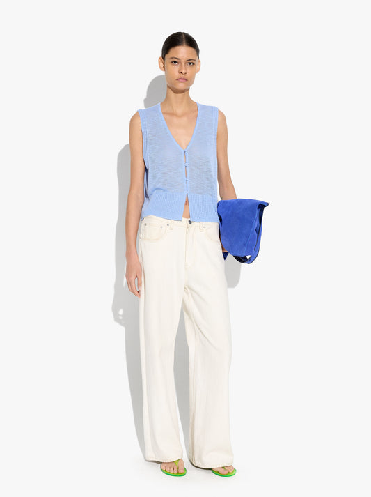 Mesh Waistcoat With Buttons