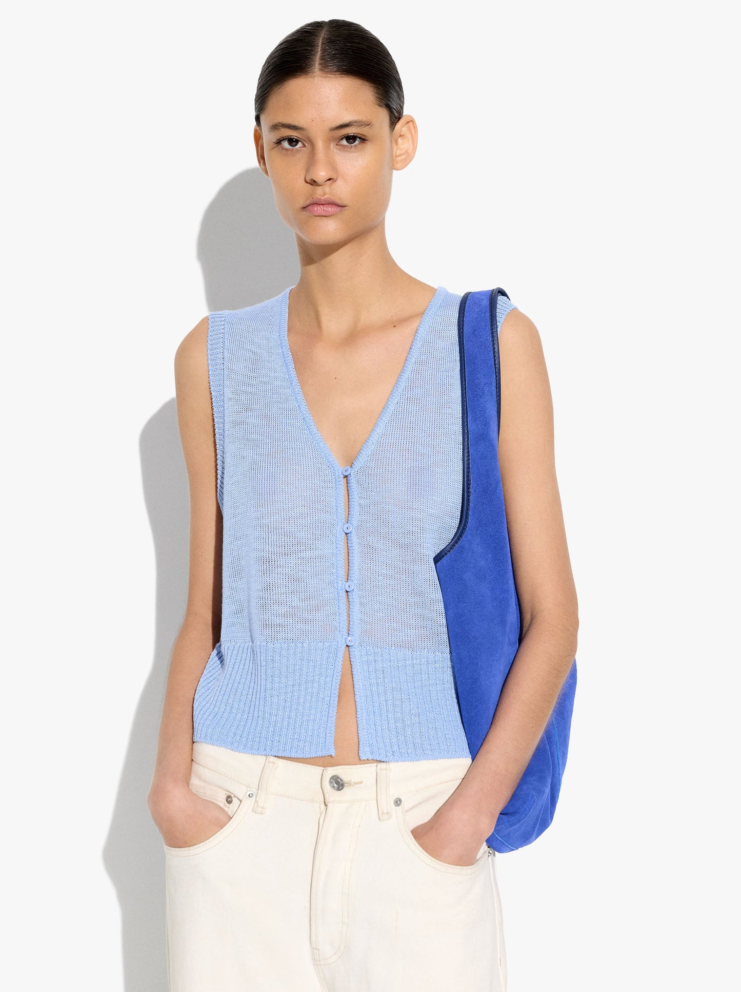 Mesh Waistcoat With Buttons