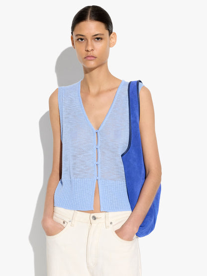 Mesh Waistcoat With Buttons