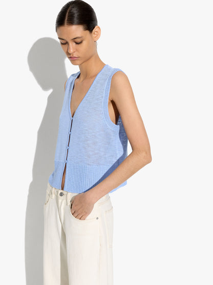 Mesh Waistcoat With Buttons